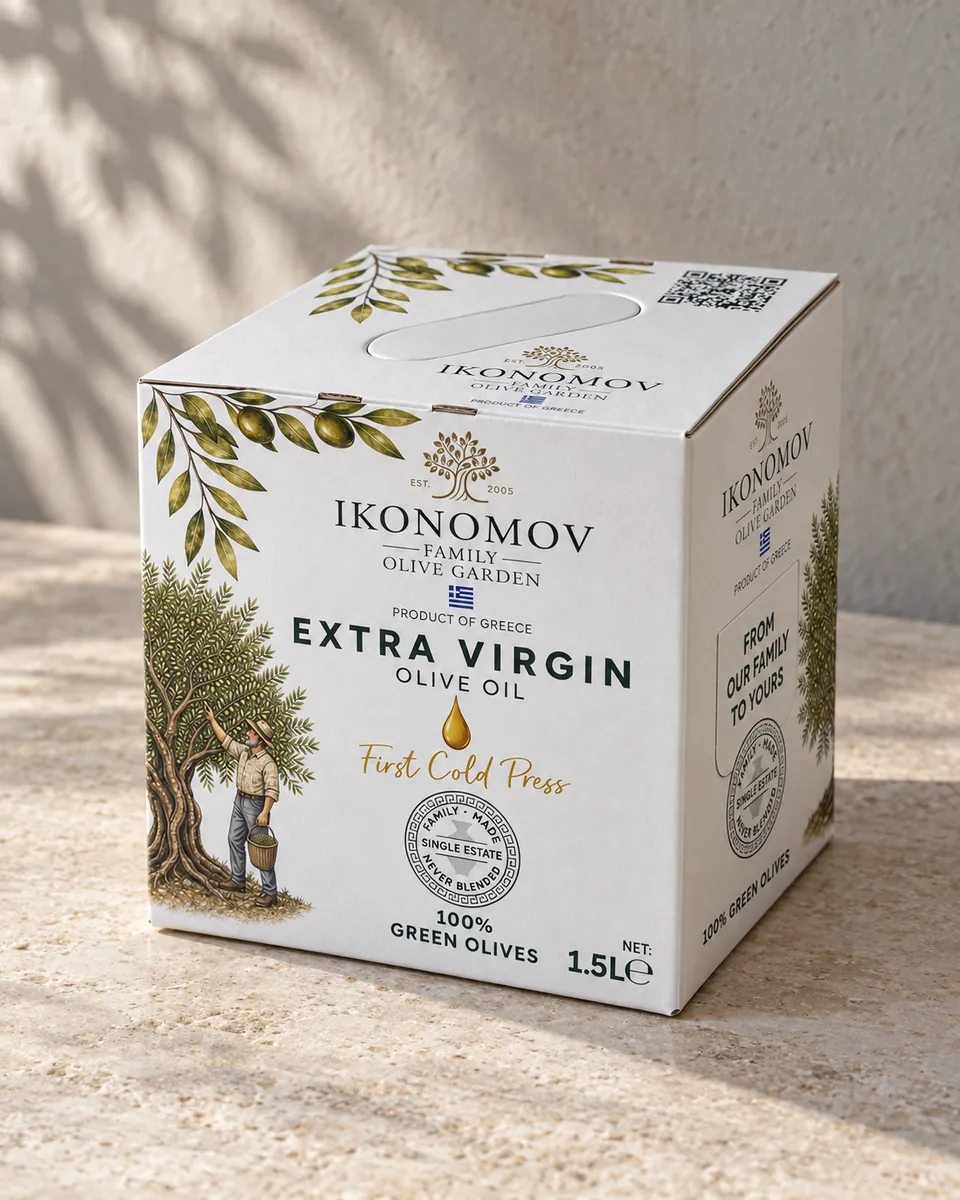 Зехтин от ранна беритба, кутия bag-in-box 1,5 л